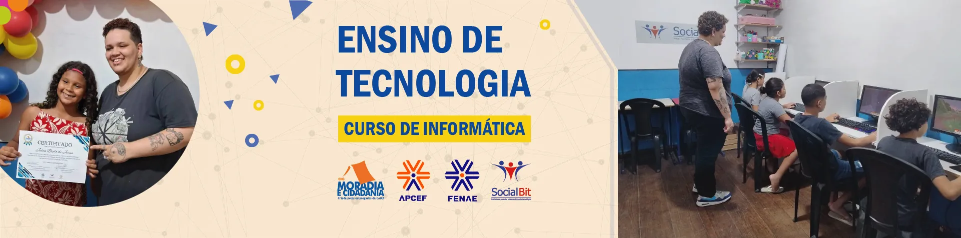 Curso de Informatica Gratuito ONG Socialbit Rio das Pedras