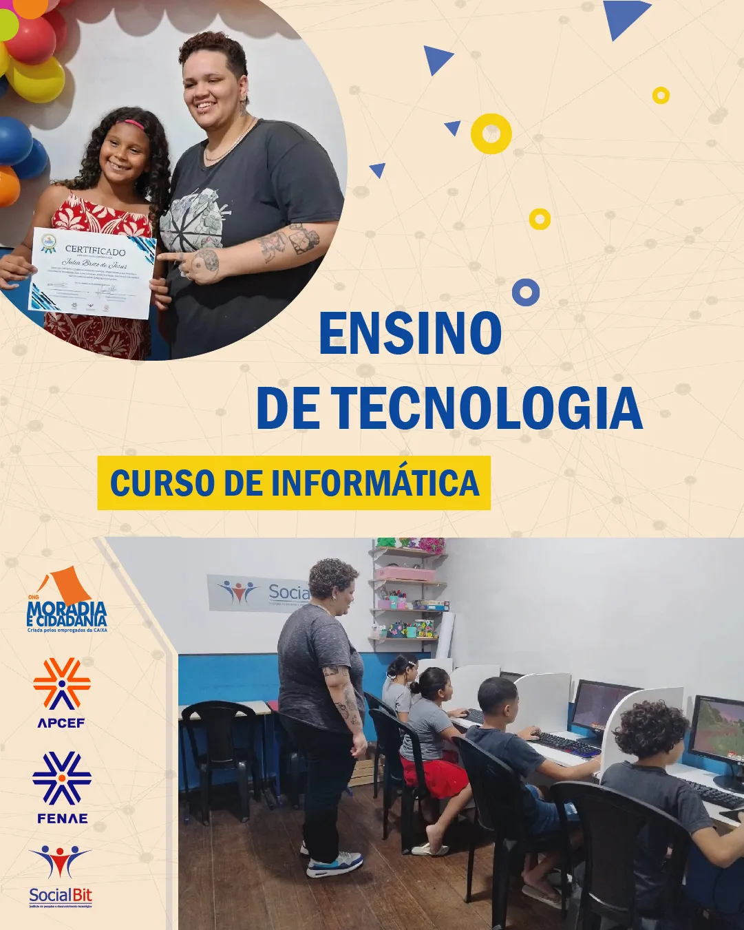 Curso de Informatica Gratuito ONG Socialbit Rio das Pedras