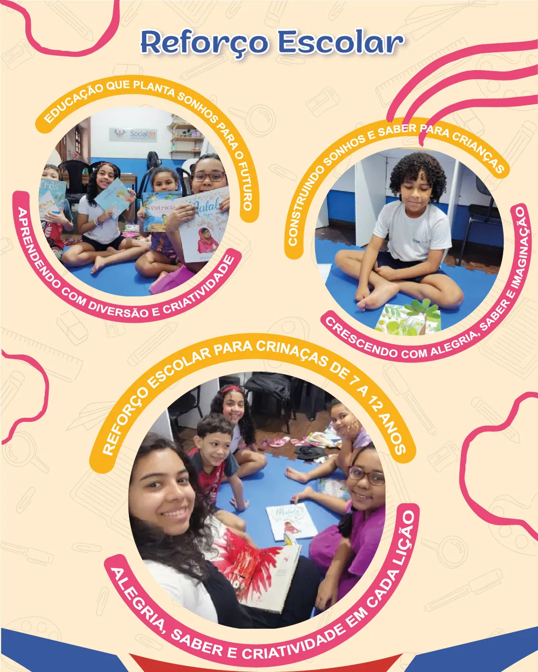 Reforço Escolar Gratuito ONG Socialbit Rio das Pedras